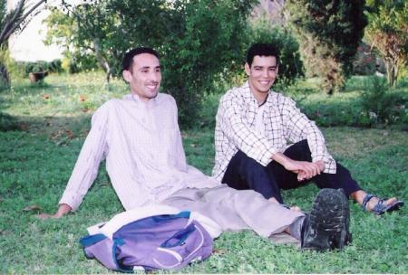 My  Friend  Ali  and  me  in  the  yard  of  university